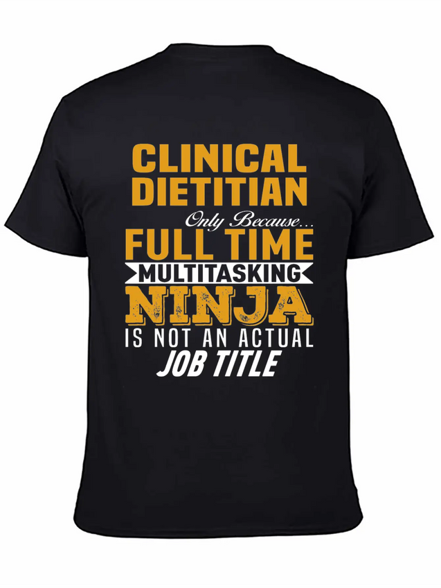 Clinical Dietitian Lightweight Cotton T-Shirt – Daily Comfort Graphic Shirt