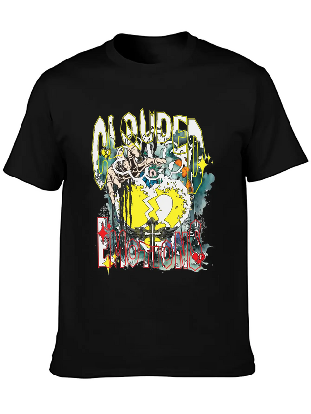 Clouded Emotion Lightweight Cotton T-Shirt – Daily Comfort Graphic Shirt