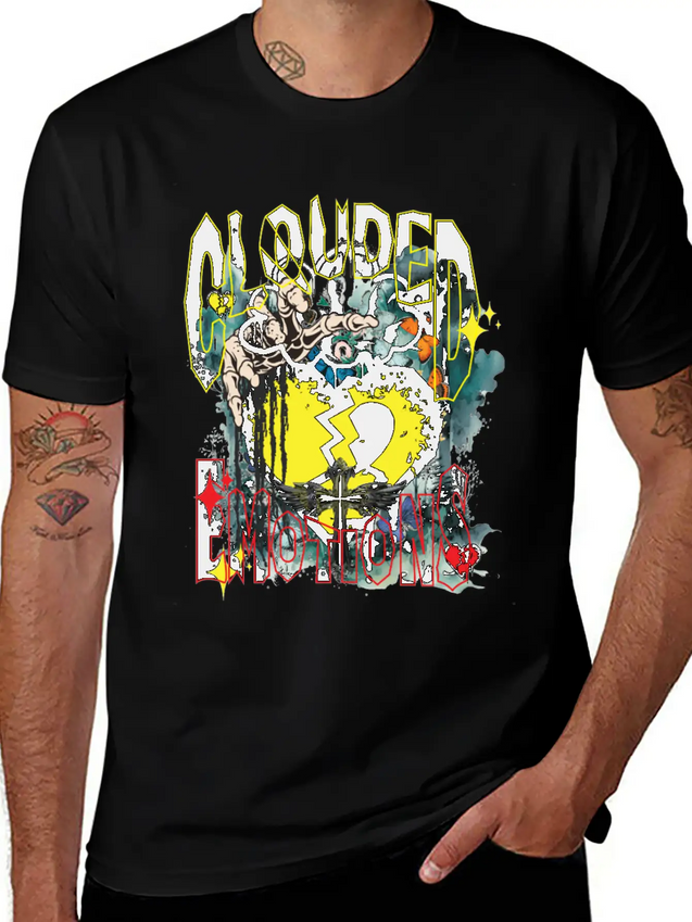 Clouded Emotion Lightweight Cotton T-Shirt – Daily Comfort Graphic Shirt