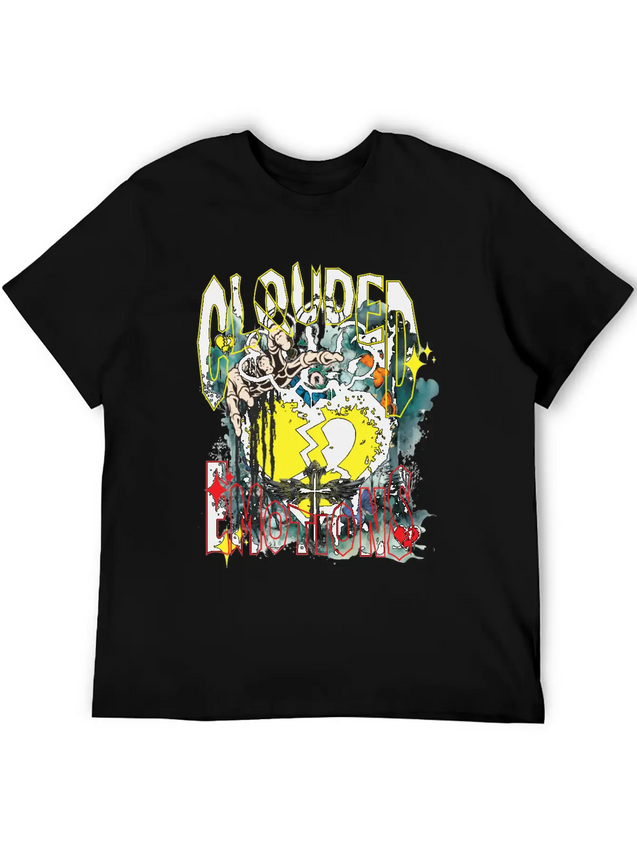 Clouded Emotion Lightweight Cotton T-Shirt – Daily Comfort Graphic Shirt