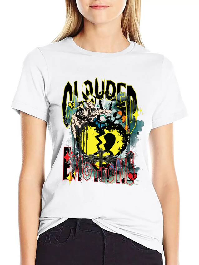Clouded Emotion Lightweight Cotton T-Shirt – Daily Comfort Graphic Shirt