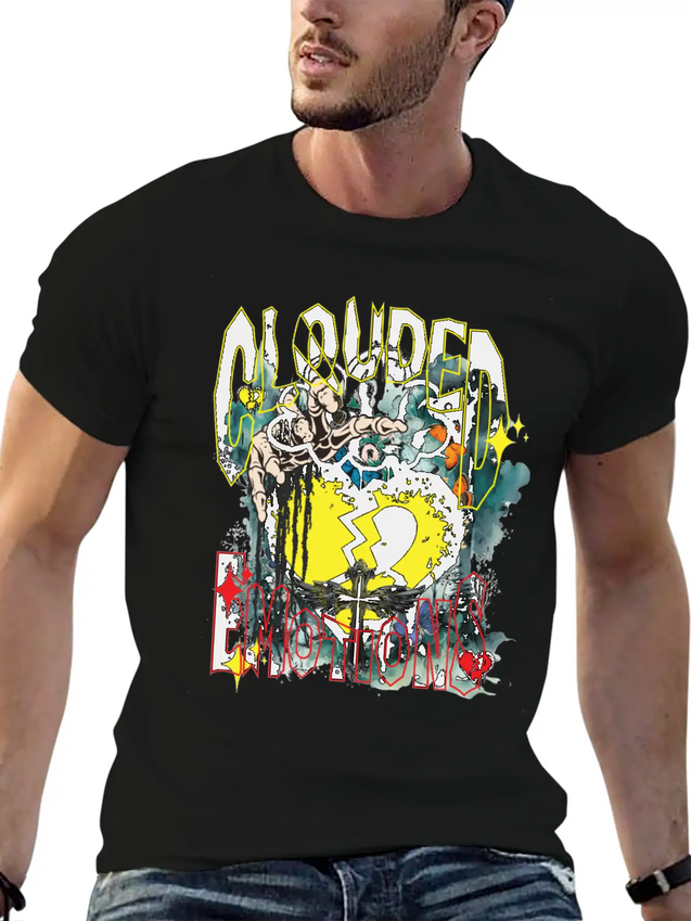 Clouded Emotion Lightweight Cotton T-Shirt – Daily Comfort Graphic Shirt