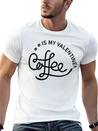 Coffee Is My Valentine - Valentines Day Lightweight Cotton T-Shirt – Daily Comfort Graphic Shirt