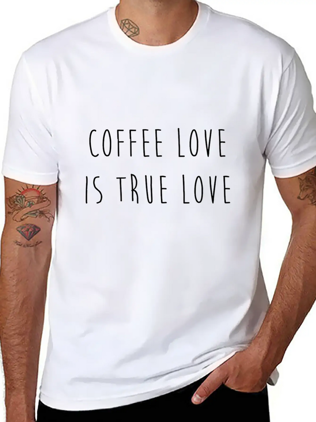 Coffee Love Is True Love Lightweight Cotton T-Shirt – Daily Comfort Graphic Shirt