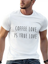 Coffee Love Is True Love Lightweight Cotton T-Shirt – Daily Comfort Graphic Shirt