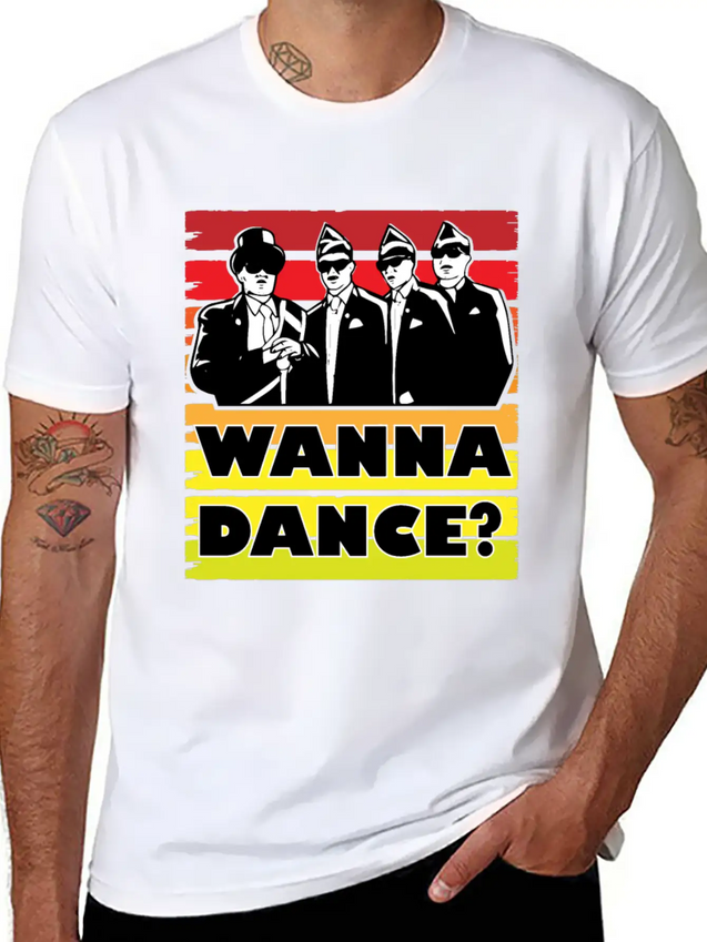Coffin Dance Meme Wanna Dance - Dance With Us Lightweight Cotton T-Shirt – Daily Comfort Graphic Shirt
