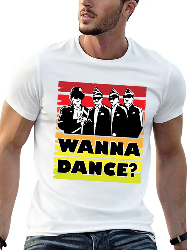 Coffin Dance Meme Wanna Dance - Dance With Us Lightweight Cotton T-Shirt – Daily Comfort Graphic Shirt