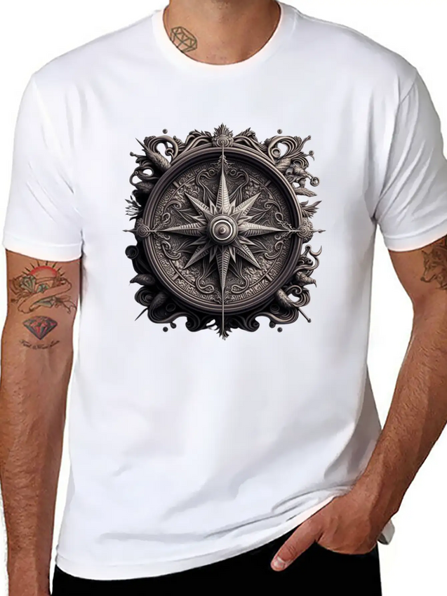 Compass Lightweight Cotton T-Shirt – Daily Comfort Graphic Shirt