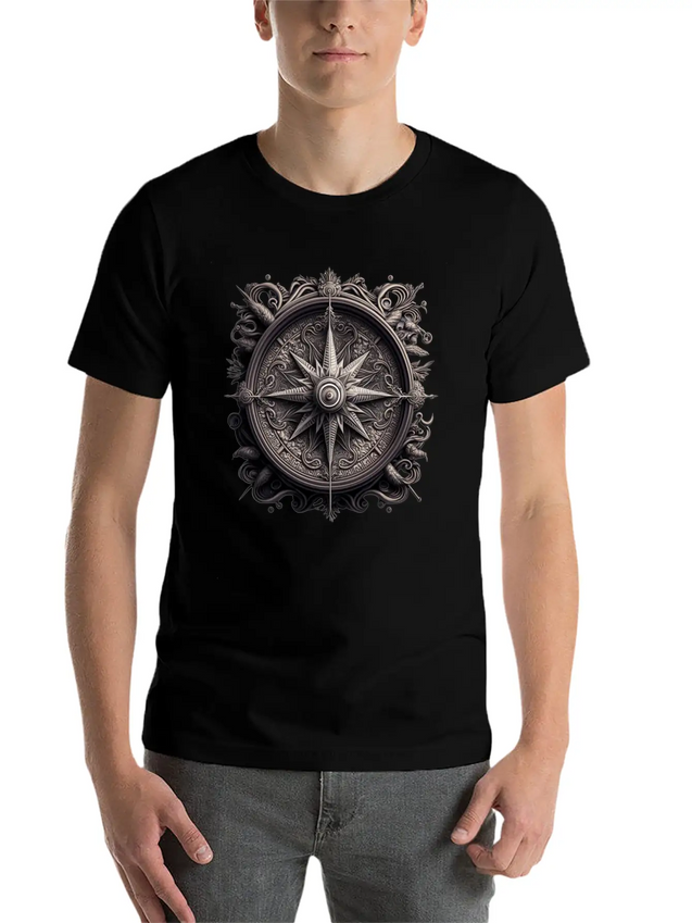 Compass Lightweight Cotton T-Shirt – Daily Comfort Graphic Shirt