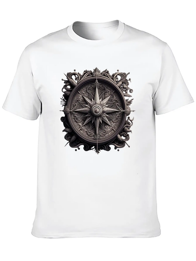 Compass Lightweight Cotton T-Shirt – Daily Comfort Graphic Shirt