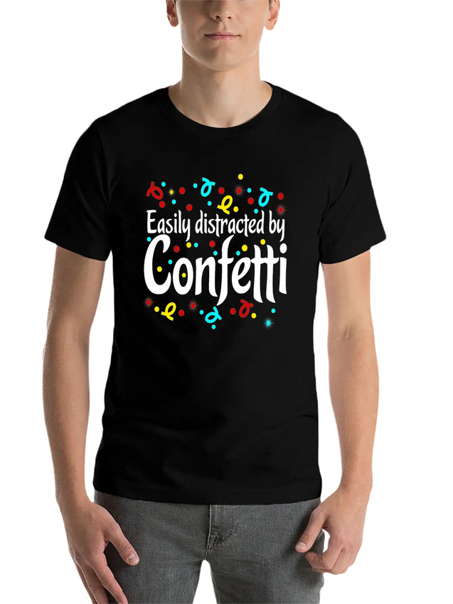 Confetti Carnival Carnival Lightweight Cotton T-Shirt – Daily Comfort Graphic Shirt
