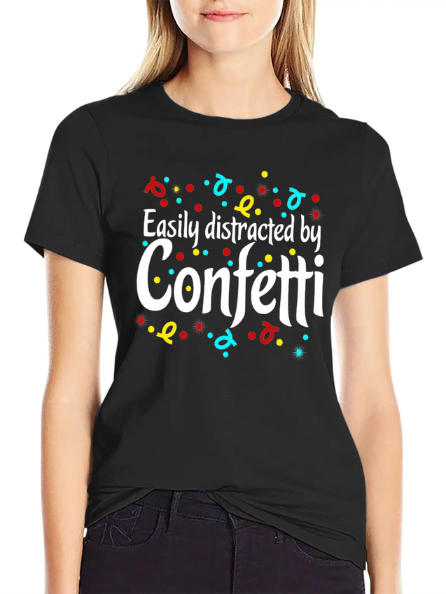 Confetti Carnival Carnival Lightweight Cotton T-Shirt – Daily Comfort Graphic Shirt