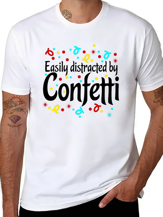 Confetti Carnival Carnival Lightweight Cotton T-Shirt – Daily Comfort Graphic Shirt
