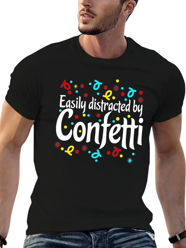 Confetti Carnival Carnival Lightweight Cotton T-Shirt – Daily Comfort Graphic Shirt