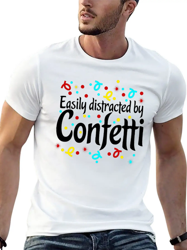 Confetti Carnival Carnival Lightweight Cotton T-Shirt – Daily Comfort Graphic Shirt