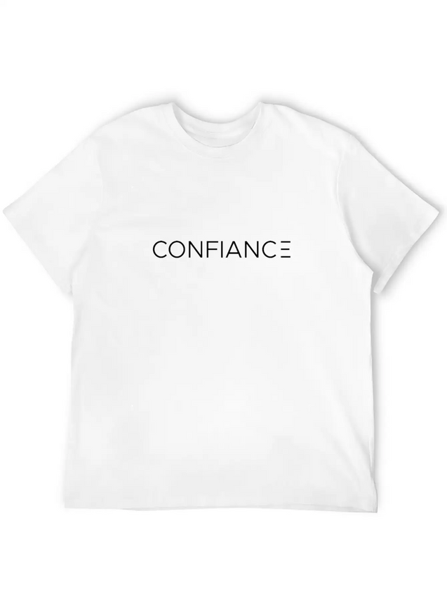 Confiance (Trust) Lightweight Cotton T-Shirt – Daily Comfort Graphic Shirt