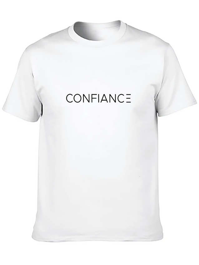 Confiance (Trust) Lightweight Cotton T-Shirt – Daily Comfort Graphic Shirt