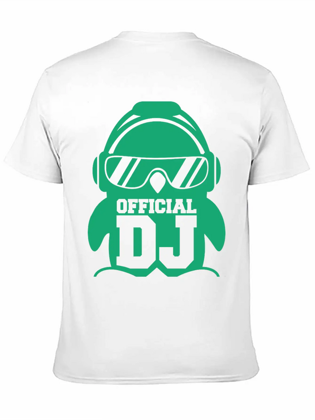 Cool Penguin Official DJ Bird Party Club Music Fun Lightweight Cotton T-Shirt – Daily Comfort Graphic Shirt