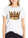 Cool Royal Gold Crown Jewels Image Lightweight Cotton T-Shirt – Daily Comfort Graphic Shirt