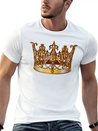 Cool Royal Gold Crown Jewels Image Lightweight Cotton T-Shirt – Daily Comfort Graphic Shirt