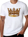 Cool Royal Gold Crown Jewels Image Lightweight Cotton T-Shirt – Daily Comfort Graphic Shirt