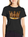 Cool Royal Gold Crown Jewels Image Lightweight Cotton T-Shirt – Daily Comfort Graphic Shirt