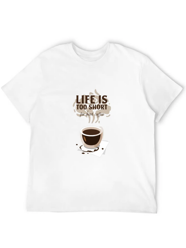 Cool Tshirt Design Template Coffee Enthusiasts Lightweight Cotton T-Shirt – Daily Comfort Graphic Shirt