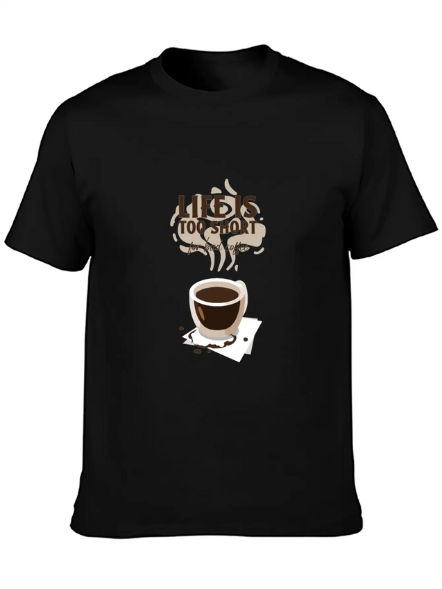 Cool Tshirt Design Template Coffee Enthusiasts Lightweight Cotton T-Shirt – Daily Comfort Graphic Shirt