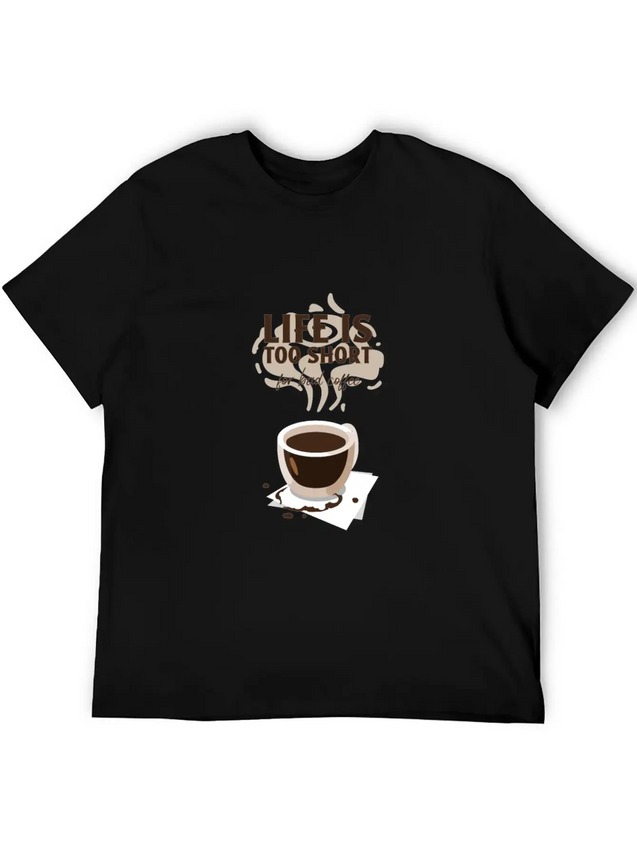 Cool Tshirt Design Template Coffee Enthusiasts Lightweight Cotton T-Shirt – Daily Comfort Graphic Shirt