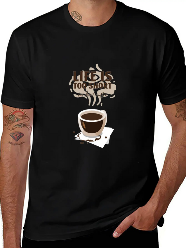Cool Tshirt Design Template Coffee Enthusiasts Lightweight Cotton T-Shirt – Daily Comfort Graphic Shirt