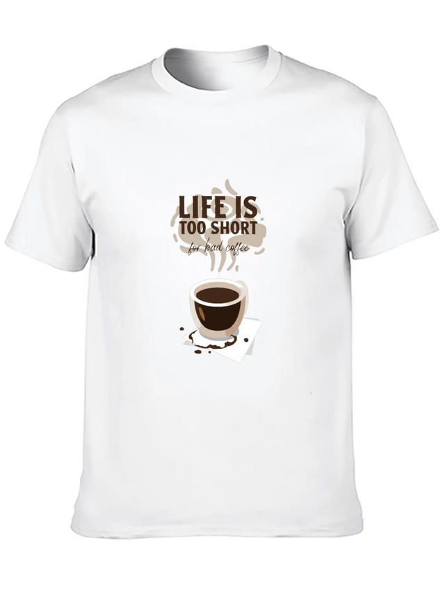 Cool Tshirt Design Template Coffee Enthusiasts Lightweight Cotton T-Shirt – Daily Comfort Graphic Shirt