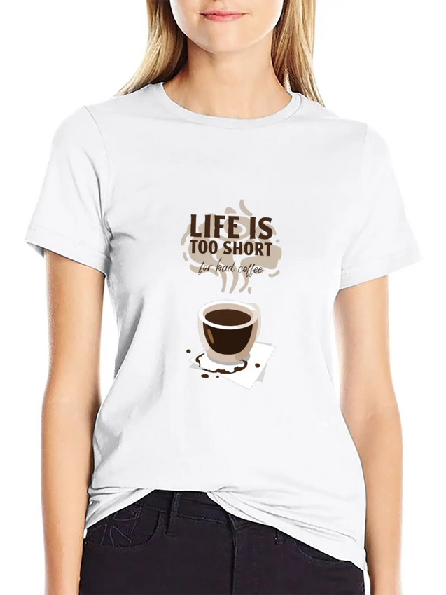 Cool Tshirt Design Template Coffee Enthusiasts Lightweight Cotton T-Shirt – Daily Comfort Graphic Shirt
