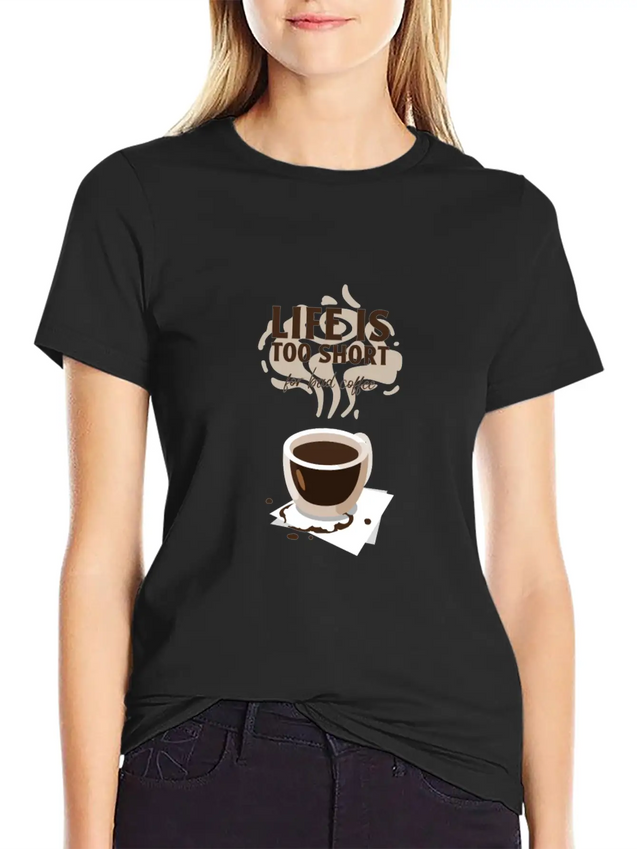 Cool Tshirt Design Template Coffee Enthusiasts Lightweight Cotton T-Shirt – Daily Comfort Graphic Shirt