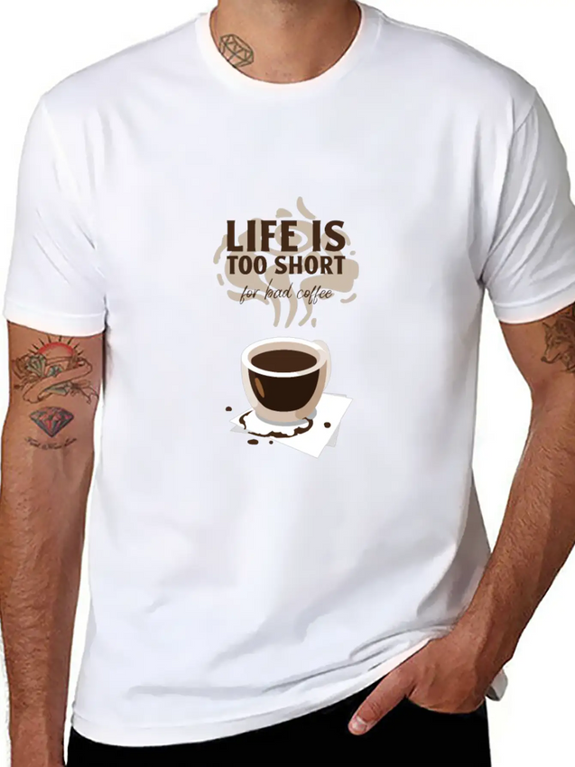 Cool Tshirt Design Template Coffee Enthusiasts Lightweight Cotton T-Shirt – Daily Comfort Graphic Shirt
