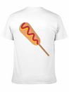 Corn Dog Cartoon Lightweight Cotton T-Shirt – Daily Comfort Graphic Shirt