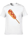 Corn Dog Cartoon Lightweight Cotton T-Shirt – Daily Comfort Graphic Shirt