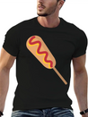 Corn Dog Cartoon Lightweight Cotton T-Shirt – Daily Comfort Graphic Shirt