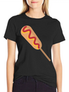 Corn Dog Cartoon Lightweight Cotton T-Shirt – Daily Comfort Graphic Shirt