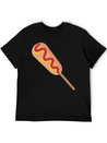 Corn Dog Cartoon Lightweight Cotton T-Shirt – Daily Comfort Graphic Shirt