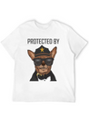 COVID 19 Protected By Chihuahua Security Lightweight Cotton T-Shirt – Daily Comfort Graphic Shirt
