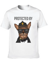 COVID 19 Protected By Chihuahua Security Lightweight Cotton T-Shirt – Daily Comfort Graphic Shirt