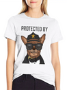 COVID 19 Protected By Chihuahua Security Lightweight Cotton T-Shirt – Daily Comfort Graphic Shirt