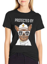 COVID 19 Protected By Chihuahua Security Lightweight Cotton T-Shirt – Daily Comfort Graphic Shirt