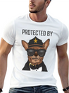 COVID 19 Protected By Chihuahua Security Lightweight Cotton T-Shirt – Daily Comfort Graphic Shirt