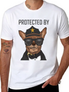 COVID 19 Protected By Chihuahua Security Lightweight Cotton T-Shirt – Daily Comfort Graphic Shirt