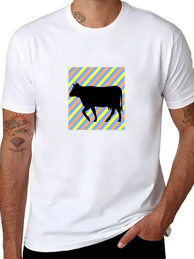 Cow 14cow Bull Animal Lightweight Cotton T-Shirt – Daily Comfort Graphic Shirt