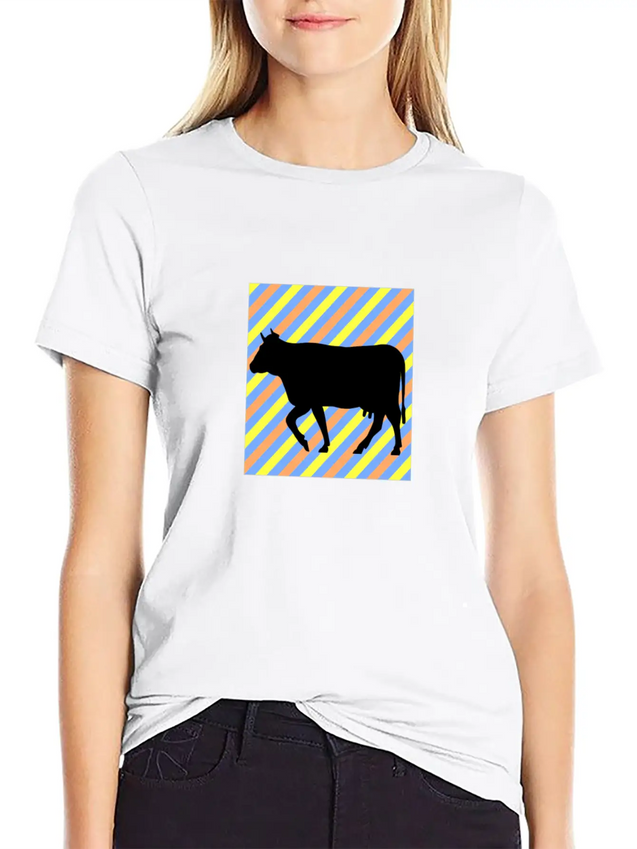 Cow 14cow Bull Animal Lightweight Cotton T-Shirt – Daily Comfort Graphic Shirt