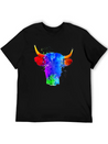 Cow Watercolor Art Lightweight Cotton T-Shirt – Daily Comfort Graphic Shirt