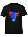 Cow Watercolor Art Lightweight Cotton T-Shirt – Daily Comfort Graphic Shirt