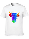 Cow Watercolor Art Lightweight Cotton T-Shirt – Daily Comfort Graphic Shirt